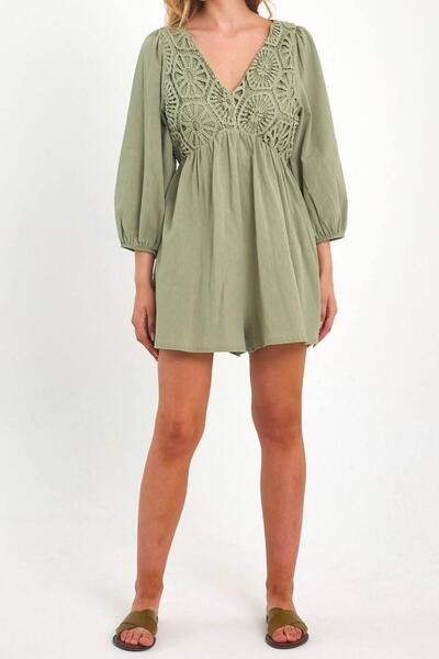 VAZIRADK بذلة منقوشة بياقة على شكل حرف V