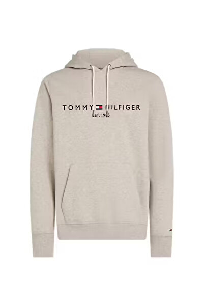 Tommy Hilfiger Чоловічий худі з капюшоном і логотипом - сірий
