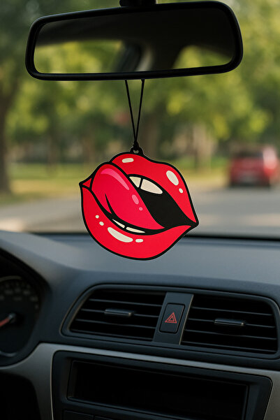 karbonsoft Kırmızı Dudak Figürlü Araç İçi Ayna Süsü – Eğlenceli ve Tarz Sahib...