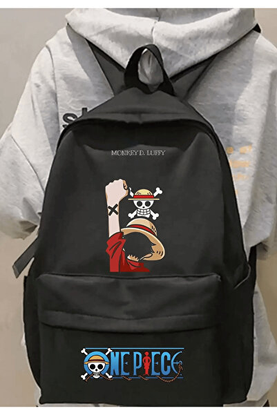 Gofeel Harajuku Street Anime One Piece Lufy Printed Backpack School Bag