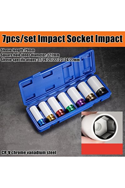 Choice5 7pcs set 1/2 Inch Drive Wheel Protector Impact Sket Thin Wall Deep Im...