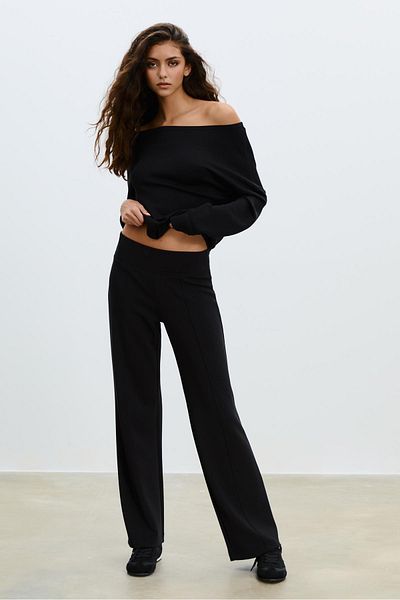 Stradivarius Soft-touch straight-leg joggers with seam detail