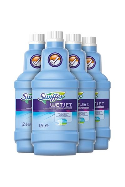 Swiffer Soluție de curățare a podelelor, WetJet, 4 sticle a câte 1,25 l