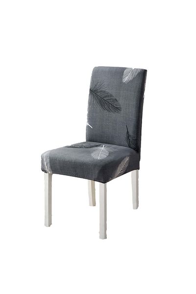 JOJO HOME Set de 6 huse de scaun, Jojo Home, H6SI19, material elastic, gri