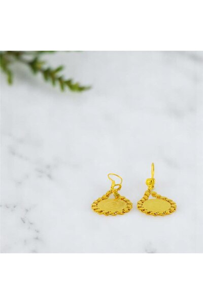 Altınkaynak 22 Ayar Altın Çeyrekli Küpe - 0194175