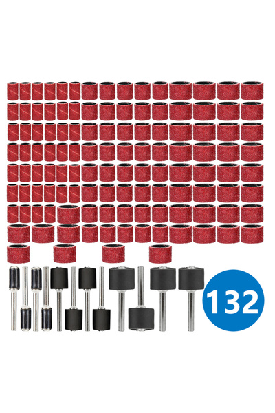 Choice1 مجموعة مكونة من 132 قطعة من أسطوانة الصنفرة CMCP 102/132 قطعة، أشرطة ...