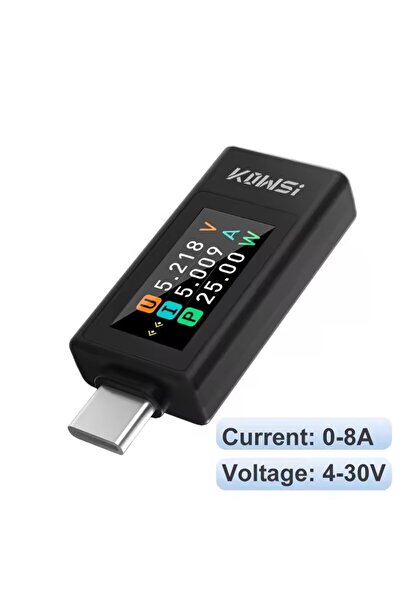 Choice1 1902L-أسود 10 في 1 جهاز اختبار تيار مستمر من النوع C USB، مقياس جهد 4...