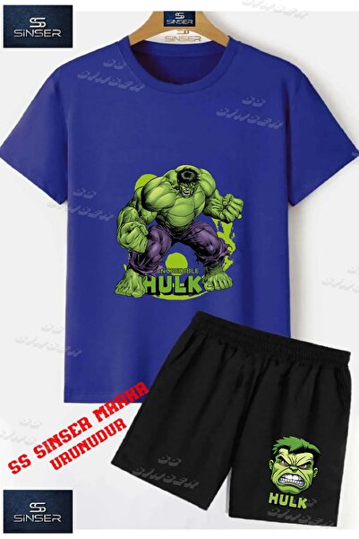 SS SİNSER تي شيرت للأطفال للجنسين "HULK EL SIKAN GREEN CANVAS" مطبوع حسب الطل...