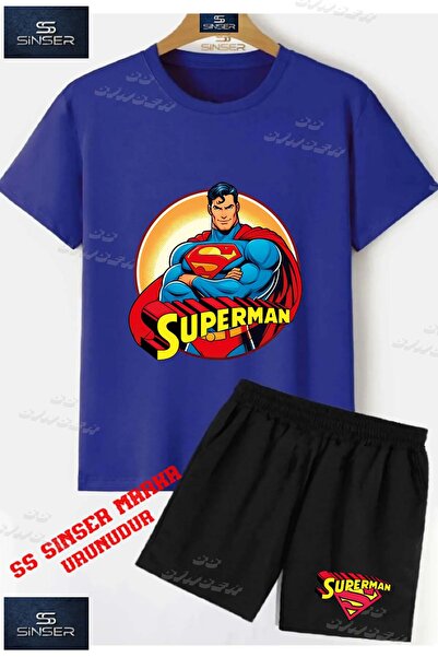 SS SİNSER Παιδικό UNISEX μπλουζάκι με στάμπα "SUPERMAN IN THE CIRCLE" με λαιμ...
