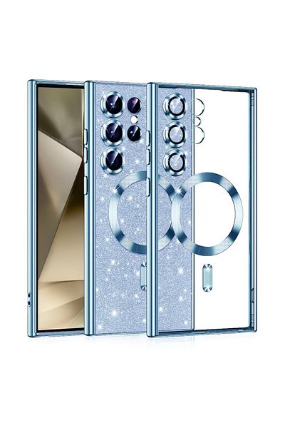 Rao Husa compatibila cu Samsung Galaxy S24 Ultra, Protection, Luxury Glitter MagSafe, E41, Plastic,