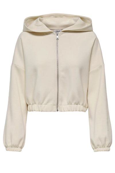 ONLY Onlscarlett Life Ls Zip Hood Swt Noos Women's Crop Boy Hooded Zip Sweat