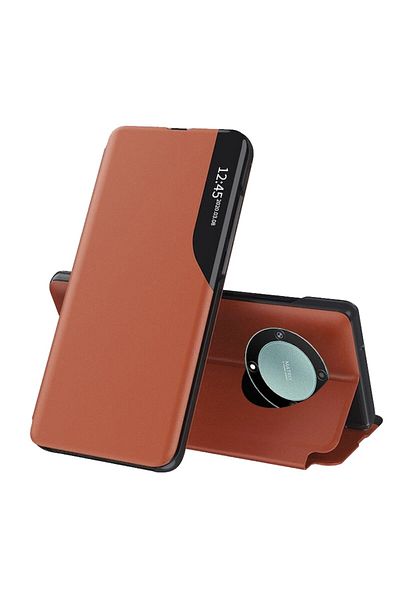Rao Compatible case with Honor Magic5 Lite, Protection, eFold Series, H58, -Leather, Apricot