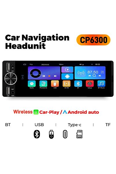 Choice Universal MP5 Player 1DIN Universal MP5 6.36-Inch Car Radio Support Wireless Carplay Android AUTO AU