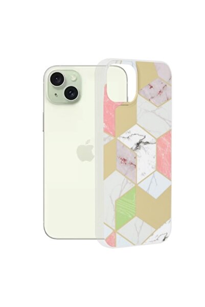 Rao Husa compatibila cu iPhone 15 Plus, Protection, Marble Series, S33, Plast...