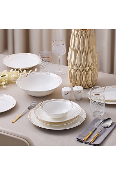 Aryıldız Crystal Provence Gold 56 Parça 12 Kişilik Yemek Takımı
