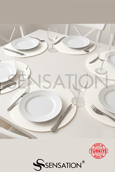 Sensation Set of 6 Felt Round American Service & Coasters Supla