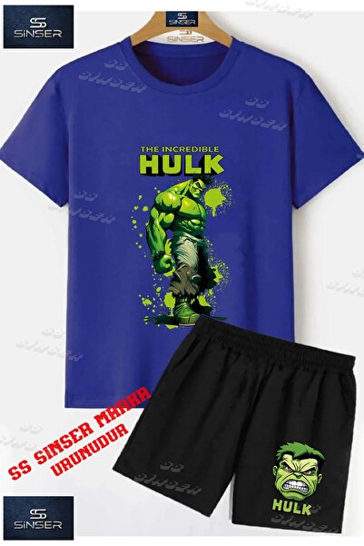 SS SİNSER Tricou cu gât rotund cu imprimeu special pentru copii UNISEX „HULK ...