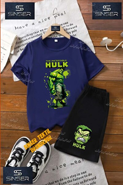 SS SİNSER Children's Unisex “Hulk Alt Written Painted Single“ Special Printed...