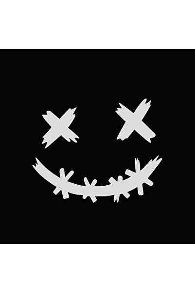 Choice White Waterproof Reflective Stickers for Motorcycle Helmet, Demon Smil...