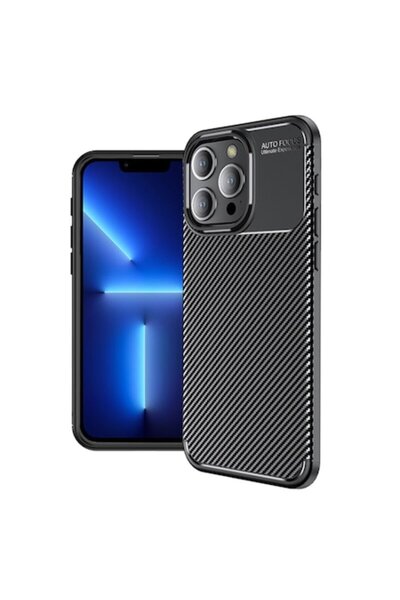 Fils Husa Cu Grad Ridicat de Protectie pentru iPhone 13 Pro Max, CarbonFiber,...