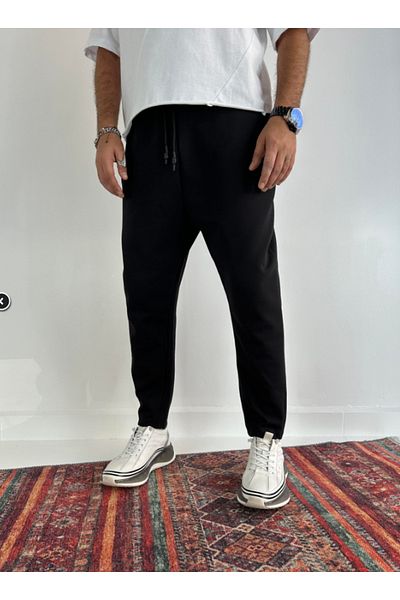 SUPERBLUE Men's Waist Elastic Basic Jogger Baguette Pants
