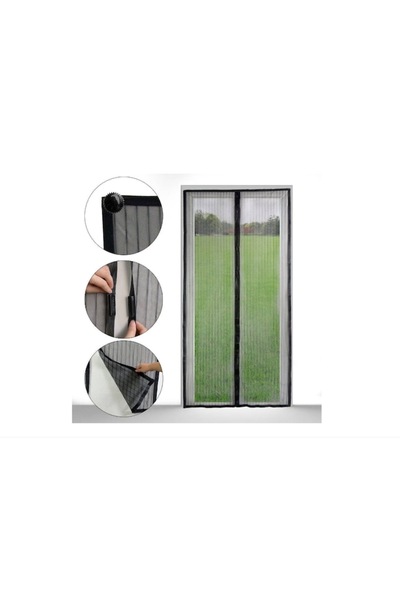 OEM Magnetic curtain against mosquitoes and other insects, black, 210x100 cm