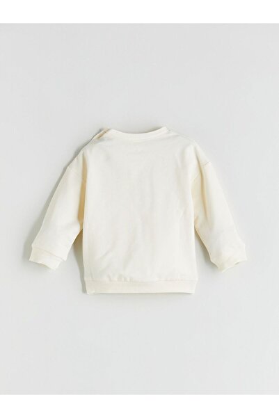 LC Waikiki LCW baby Bisiklet Yaka Kurdele Detaylı Kız Bebek Sweatshirt ve Tayt 2'li