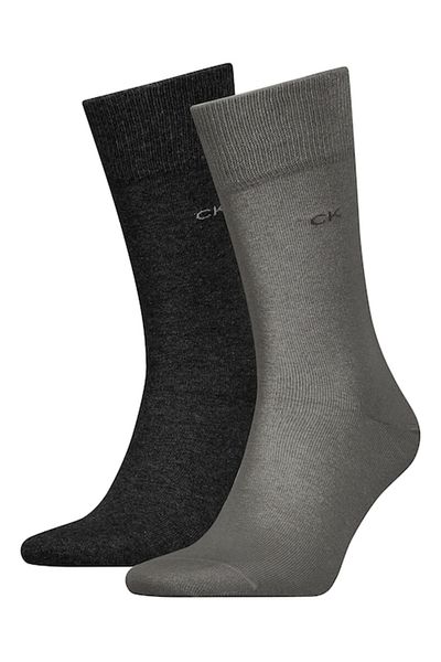 Calvin Klein , Set of long socks - 2 pairs, Black, Dark gray, 39-42
