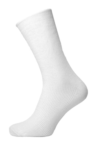 textilia Șosete din fibră de bambus, fără elastic, albe, mărimea 44-47