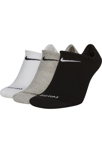 Nike Set 3 pairs of Everyday Plus No-Show socks, white/gray/black, size 34-38