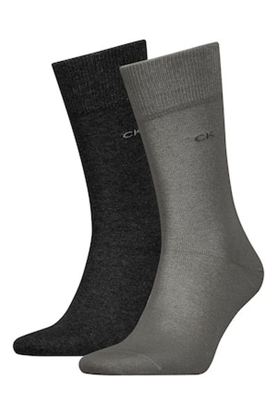 Calvin Klein , Set of long socks - 2 pairs, Black, Dark gray, 39-42