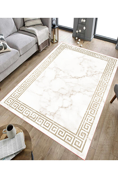 GNL HOME Pano Mermer Desenli Dijital Baskı Yıkanabilir Salon,Mutfak,Koridor,B...