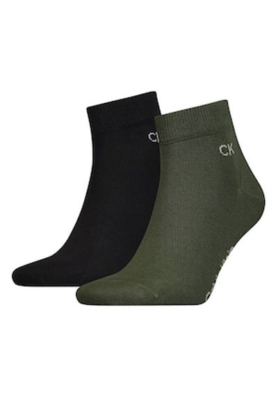 Calvin Klein , Set de șosete scurte - 2 perechi, Negru, Kaki, 39-42