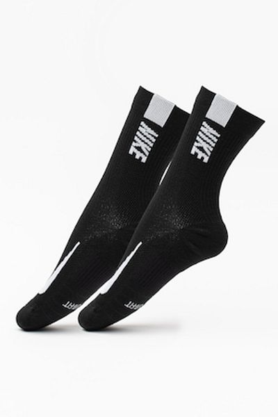Nike - Set of long unisex running socks Multiplier - 2 pairs, White, Black, S