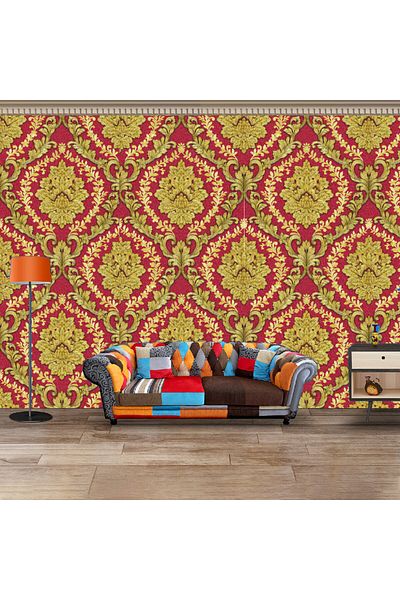 YALLA HomeGym Modern PVC Wallpaper 1 Roll For Living Room Bedroom Decor, 0.53m X 9.5m (510904)