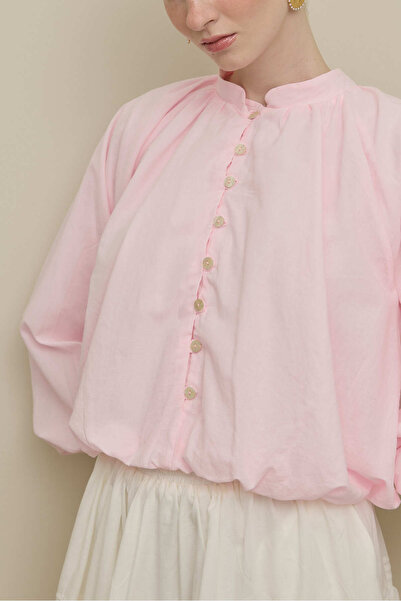 Fahhar Britli Balloon Shirt Pink