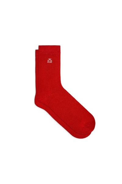EB Prime Classic Cotton Socks, EB Prime, for Men and Women, Size 39-42 EU, Comfortable, Breathable, Red