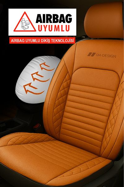 GM-DESIGN Istanbul Series Leather Car Seat Cover (Tofaş Kartal-Şahin-Doğan-Serçe-Tempra Compatible)