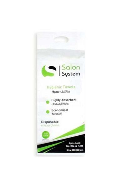 Salon System Disposable Hygienic Towels - 80x160 cm - 25 Pieces