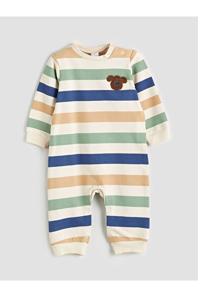 LC Waikiki Lcw Baby Crew Neck Embroidered Baby Boy Romper