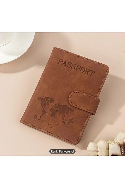 ORGANICYOU Yiwu Passport Holder with Magnetic Closure - Lightweight, Lined Travel Wallet for Vacation