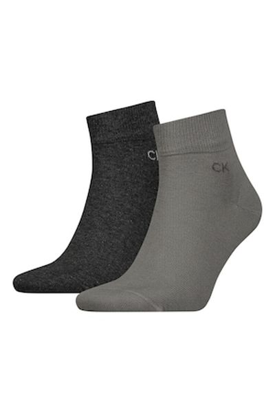Calvin Klein , Set of Short Socks - 2 Pairs, Gray, Black (Size 39-42)