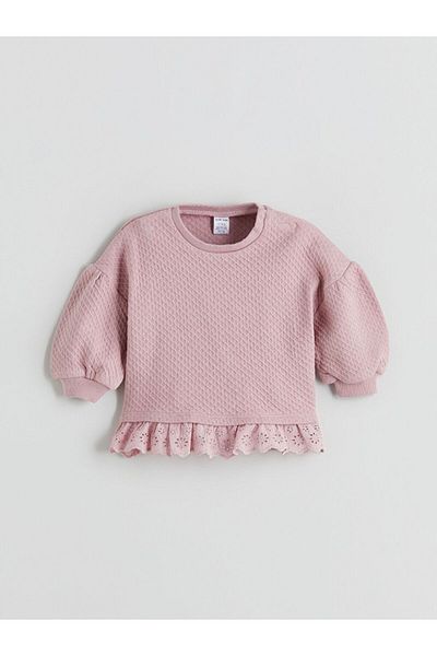 LC Waikiki Lcw Baby Ribbon Detailed Baby Girl Sweater and Leggings 2 Pcs