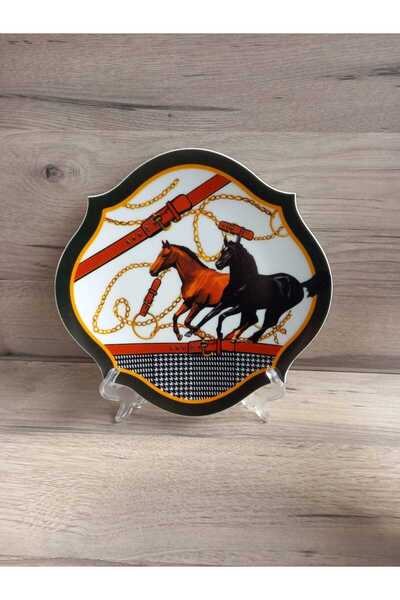 FERMATO طقم أطباق كعكة بورسلين مكون من 6 أشخاص من سلسلة Hipodrom