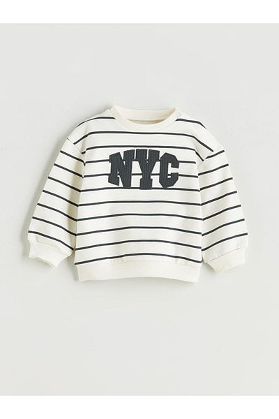 LC Waikiki Embroidered Baby Boy Sweatshirt and Pants 2-Piece