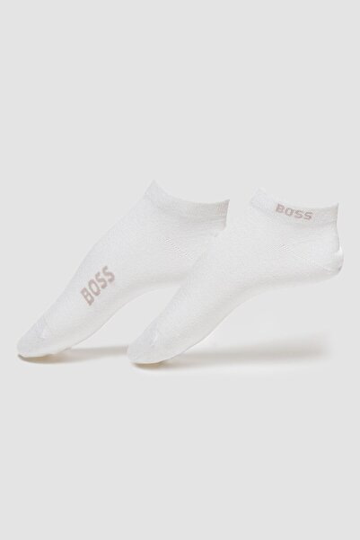 BOSS , Set de sosete pana la glezna - 2 perechi, Alb optic, 39-42