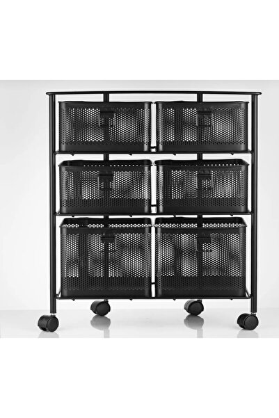 Home 3 KATLI 6 ÇEKMECELI TEKERLEKLI SEBZELIK