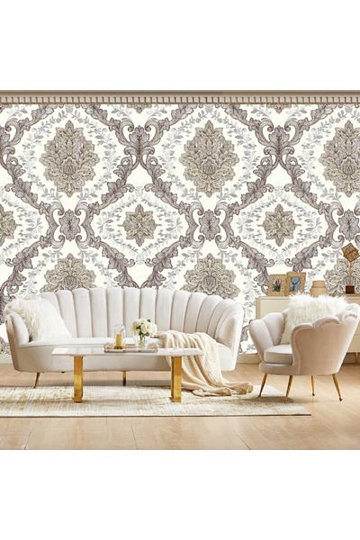 YALLA HomeGym Modern PVC Wallpaper 1 Roll For Living Room Bedroom Decor, 0.53m X 9.5m (510901)