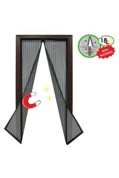 ANTBRO Plasa Anti Insecte Neagra cu Magneti pentru Usa 1x2.2m