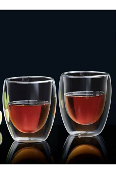 HERA Set of 2 double-walled thermo-insulating coffee glasses, Hera, 250 ml